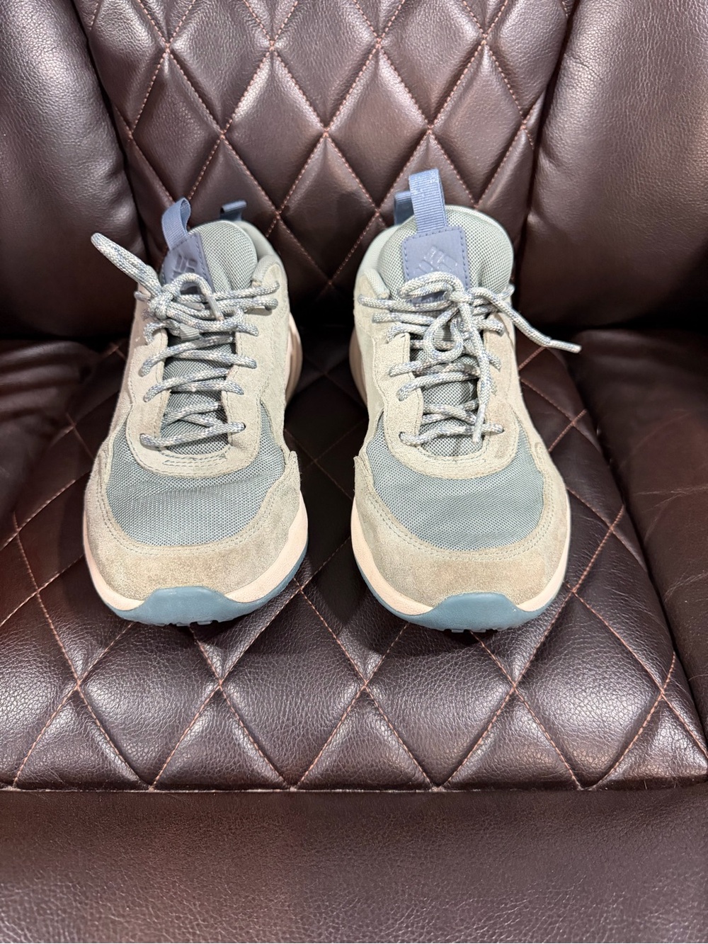 Columbia Women's Athletic Sneakers in Olive Green and Taupe
